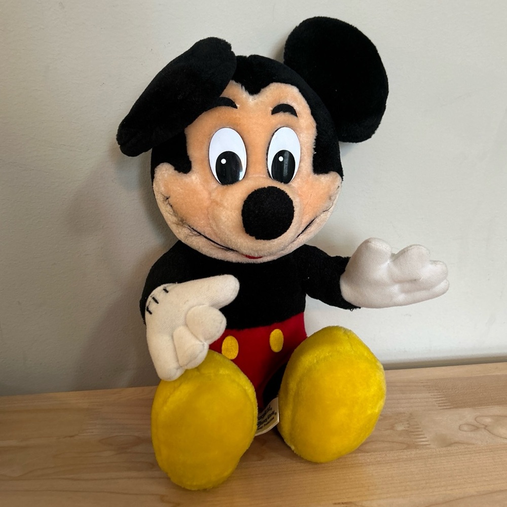 Vintage Walt Disney World Mickey Mouse Plush Product of Korea